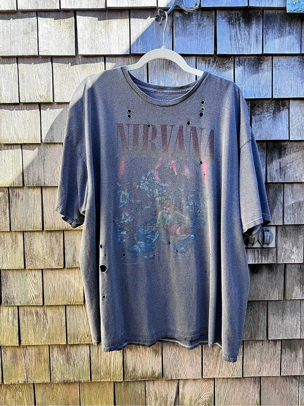 *Distressed* Nirvana MTV Unplugged Oversized Tee
